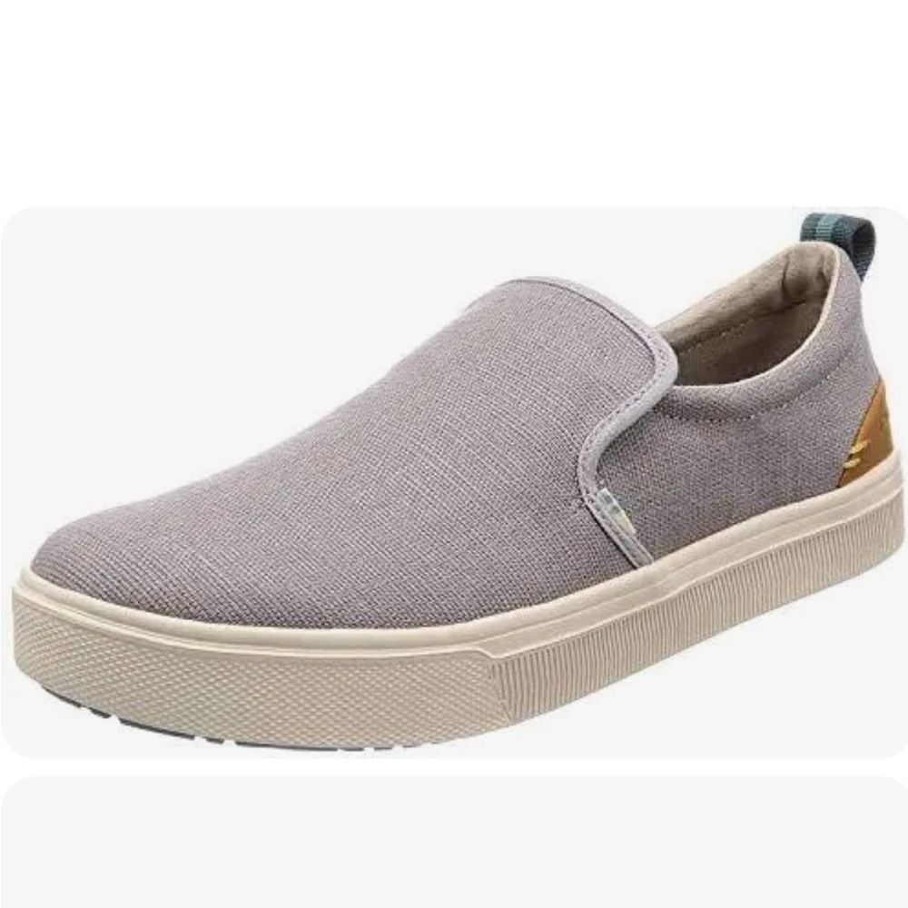 TOMS $70 Travel Lite Slip On Sneakers Canvas Gray Ortholite EcoX40 Women’s 6 NEW